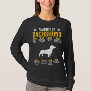 Camiseta Anatomia Do Cão De Dachshund