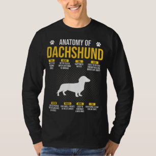Camiseta Anatomia Do Cão De Dachshund