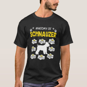 Camiseta Anatomia do cão Schnauzer
