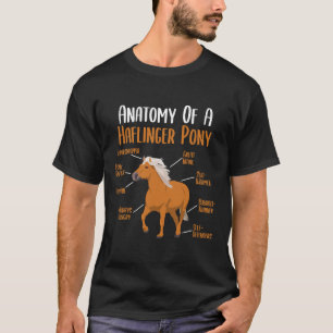 Camiseta Anatomia do cavalo de um cavalo Haflinger Pony Haf