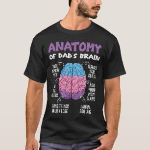 Camiseta Anatomia do Cérebro de um Pai Humor de Família Pai