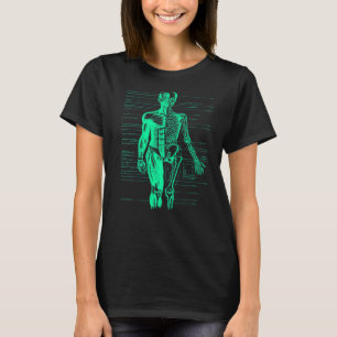 Camiseta Anatomia do corpo humano Médico Enfermeira Turques