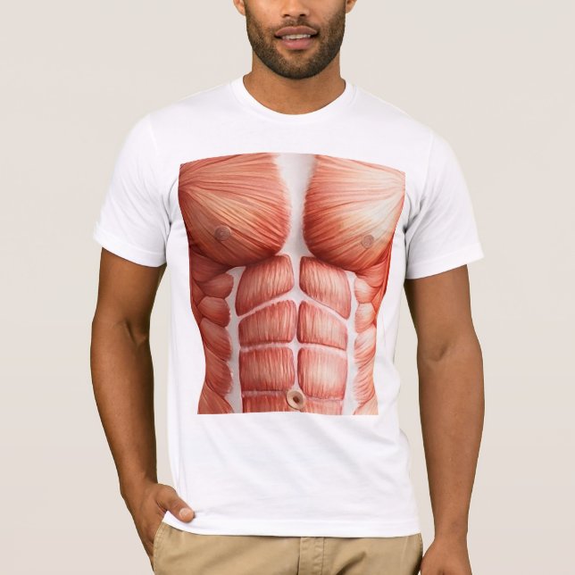 Camiseta Anatomia do corpo muscular do felpudo Express® (Frente)