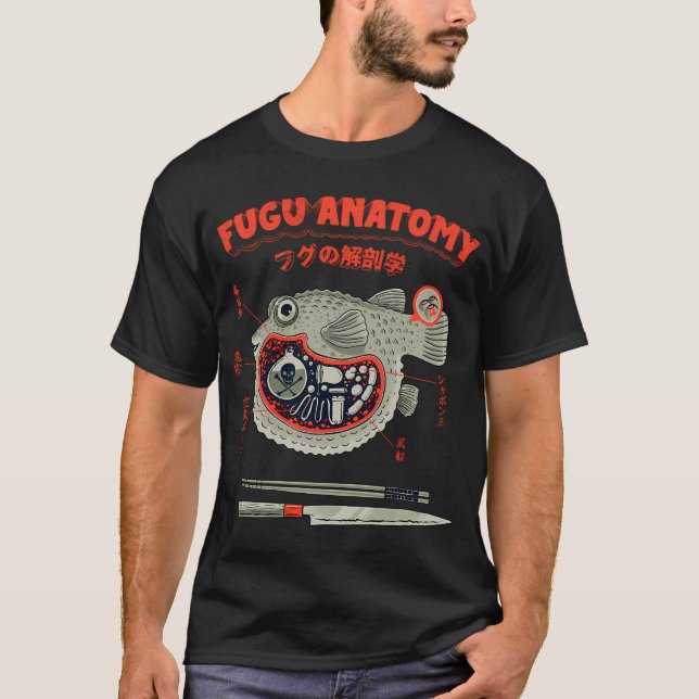 Camiseta anatomia do Fugu (Frente)