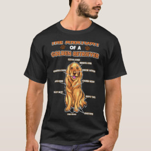 Camiseta Anatomia do Golden Retriever Desenho de Costas de