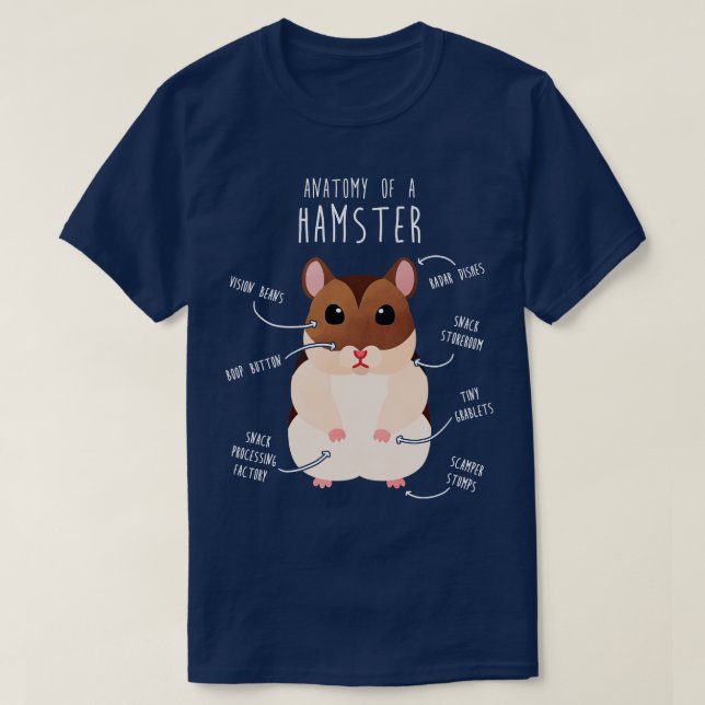 Camiseta Anatomia do Hamster de Campbells (Frente do Design)