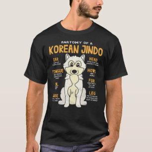 Camiseta Anatomia do jindo canino coreano - T-Shirt clássic