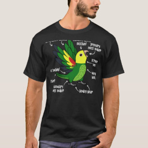 Camiseta Anatomia do papagaio I Amarelo duplo com cabeça Am