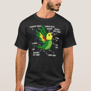 Camiseta Anatomia do papagaio I Amarelo duplo com cabeça Am