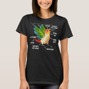 Camiseta Anatomia do papagaio I Conure de abacaxi de queijo