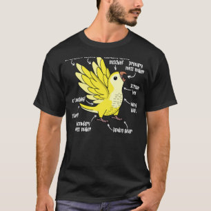 Camiseta Anatomia do papagaio I Lutino Amarelo, terremoto