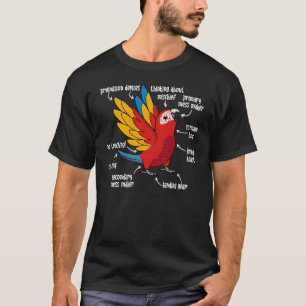 Camiseta Anatomia do papagaio I Scarlet Macaw