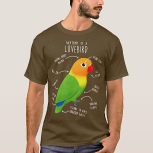 Camiseta Anatomia do papagaio-papagaio Fischers