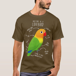 Camiseta Anatomia do papagaio-papagaio Fischers