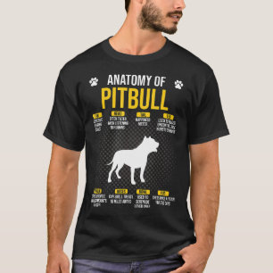 Camiseta Anatomia do Pitbull Presente Engraçado para Amante