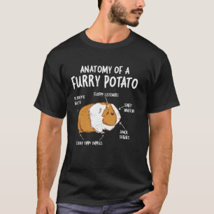 Camiseta Anatomia Do Porco Da Guiné Dos Homens Da Cavy Engr