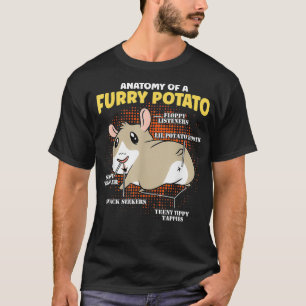 Camiseta Anatomia Do Suíno De Um Animal De Batata De Furto