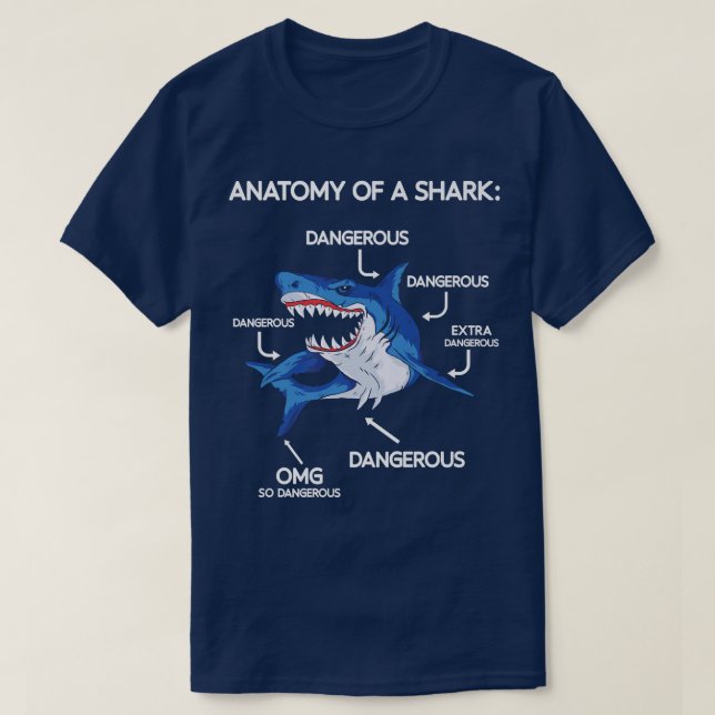 Camiseta Anatomia do tubarão (Frente do Design)