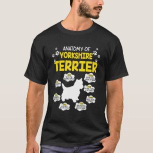 Camiseta Anatomia Do Yorkshire Terrier Dog