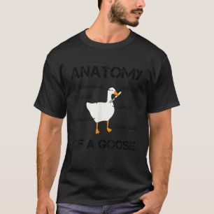 Camiseta Anatomia dos memórias gráficas de um pato engraçad