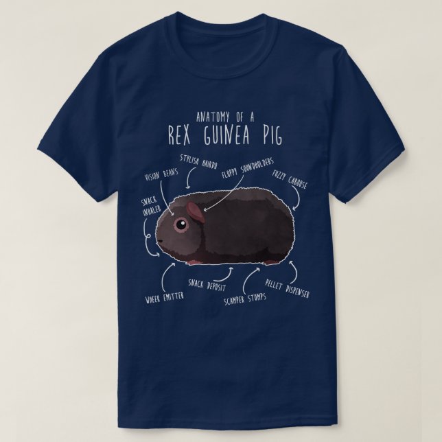 Camiseta Anatomia dos porcos Rex Guiné (Frente do Design)