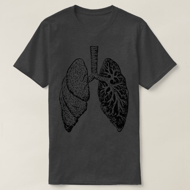 Camiseta Anatomia dos pulmões (Frente do Design)