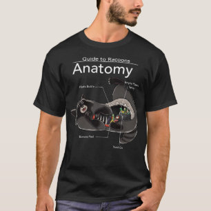 Camiseta anatomia dos raccoons
