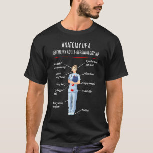 CAMISETA ANATOMIA ENFERMEIRA DE UMA TELEMETRIA ADULTA GERON