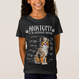 Camiseta Anatomia Engraçada Cachorro Australiano Lover Auss