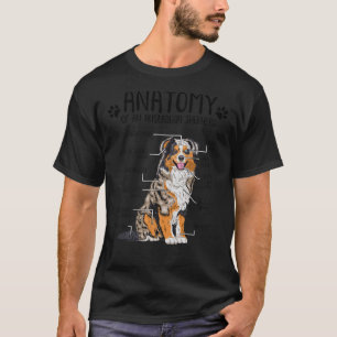 Camiseta Anatomia Engraçada Cachorro Australiano Lover Auss