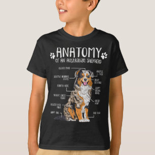 Camiseta Anatomia Engraçada Cachorro Australiano Lover Auss
