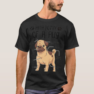 Camiseta Anatomia Engraçada Cachorro Pug Lover Premium