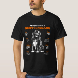 Camiseta Anatomia Engraçada De Cães Da Terra Nova