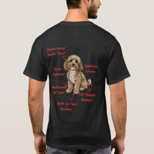 Camiseta Anatomia Engraçada de Cockapoo - Presente Único de