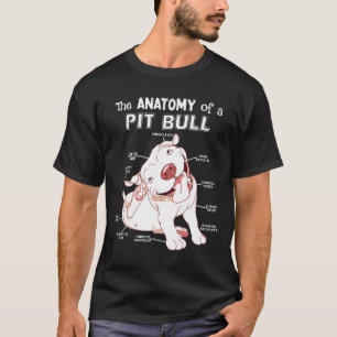 Camiseta Anatomia Engraçada de um Amante de Pitbull Present