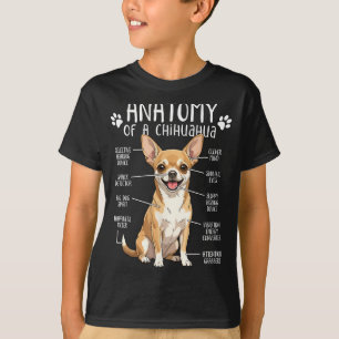 Camiseta Anatomia Engraçada de um Dono de Chihuahua P