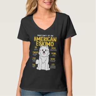 Camiseta Anatomia esquimó americana Cachorro mãe Pai