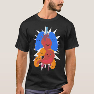 Camiseta Anatomia Fisiologia Coração Pulmões Órgãos Vitais