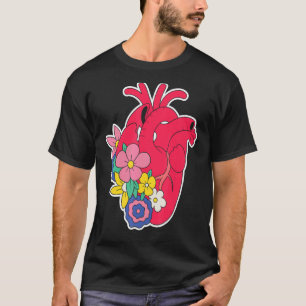 Camiseta Anatomia Floral Cardiologista Cardiologia Anatômic