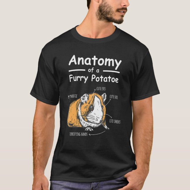 Camiseta Anatomia Furry Batata Hamster Guiné (Frente)