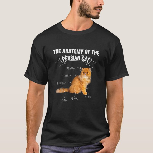 Camiseta Anatomia Gatos Persa de Gato Persa (Frente)