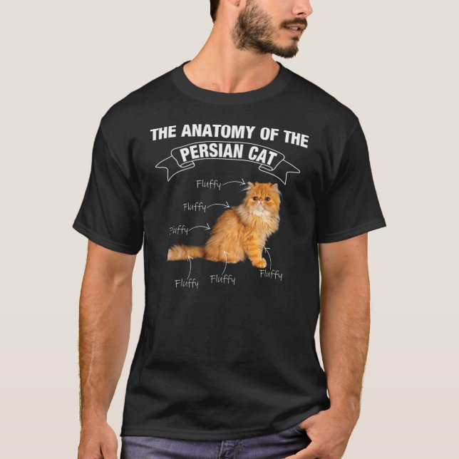 Camiseta Anatomia Gatos Persa de Gato Persa (Frente)