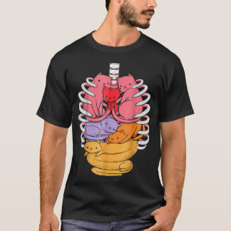 Camiseta Anatomia Humana Inspirou Órgãos De Gato Relacionad