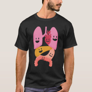 Camiseta Anatomia Humana Pulmonar Estruturas Corporais