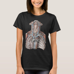 Camiseta Anatomia Humana Vintage Garganta, Pescoço, Peito, 