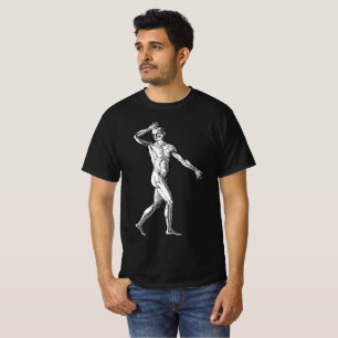 Camiseta Anatomia Humana Vintage, Músculos do Corpo Masculi