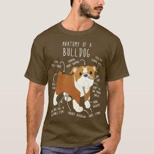 Camiseta Anatomia Inglesa do Cão Vermelho e Branco