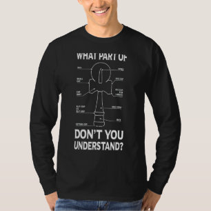 Camiseta Anatomia Kendama Que parte do Kendama você não des