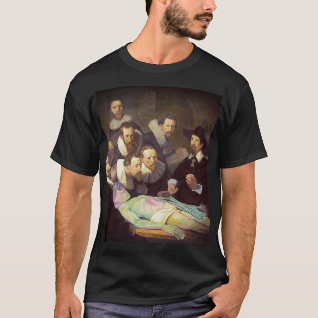 Camiseta Anatomia Lição Moderna Pintura com Alienígenas (Frente)