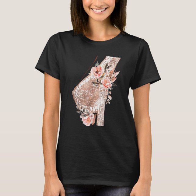Camiseta Anatomia mamária mamária mamária mulheres gland ma (Frente)